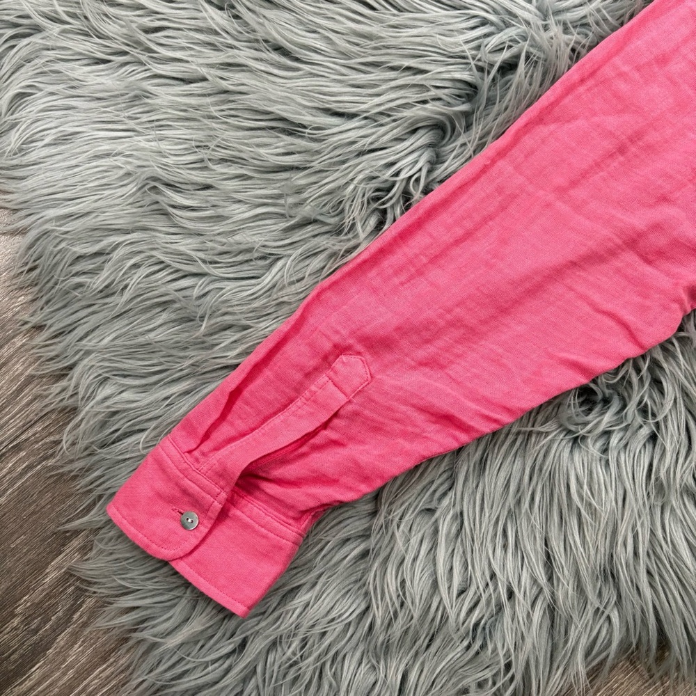 RAILS Ellis button down cotton gauze blouse in Malibu pink - small NWT - Picture 7 of 9